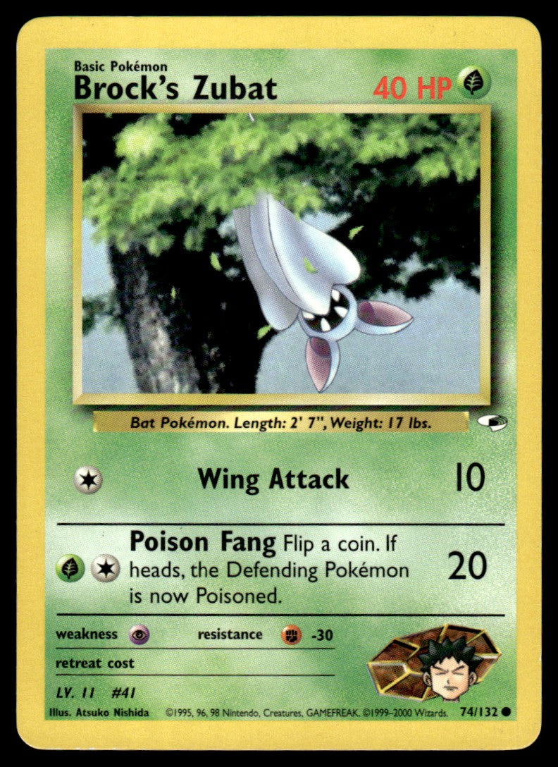 LP Brock’s Zubat 74 No Holo - Gym Heroes