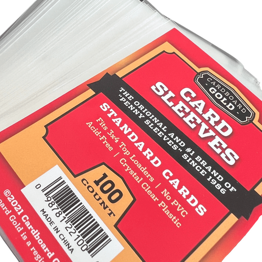 SLEEVES PARA CARTAS - 100 PIEZAS - CARDBOARD GOLD - TAMAÑO 3X4
