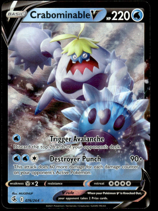 Crabominable V 076/264 - Fusion Strike - Sword & Shield