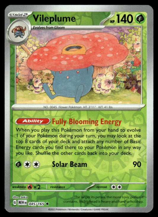 Vileplume 045/165 Reverse - Scarlet & Violet - 151 - Scarlet & Violet