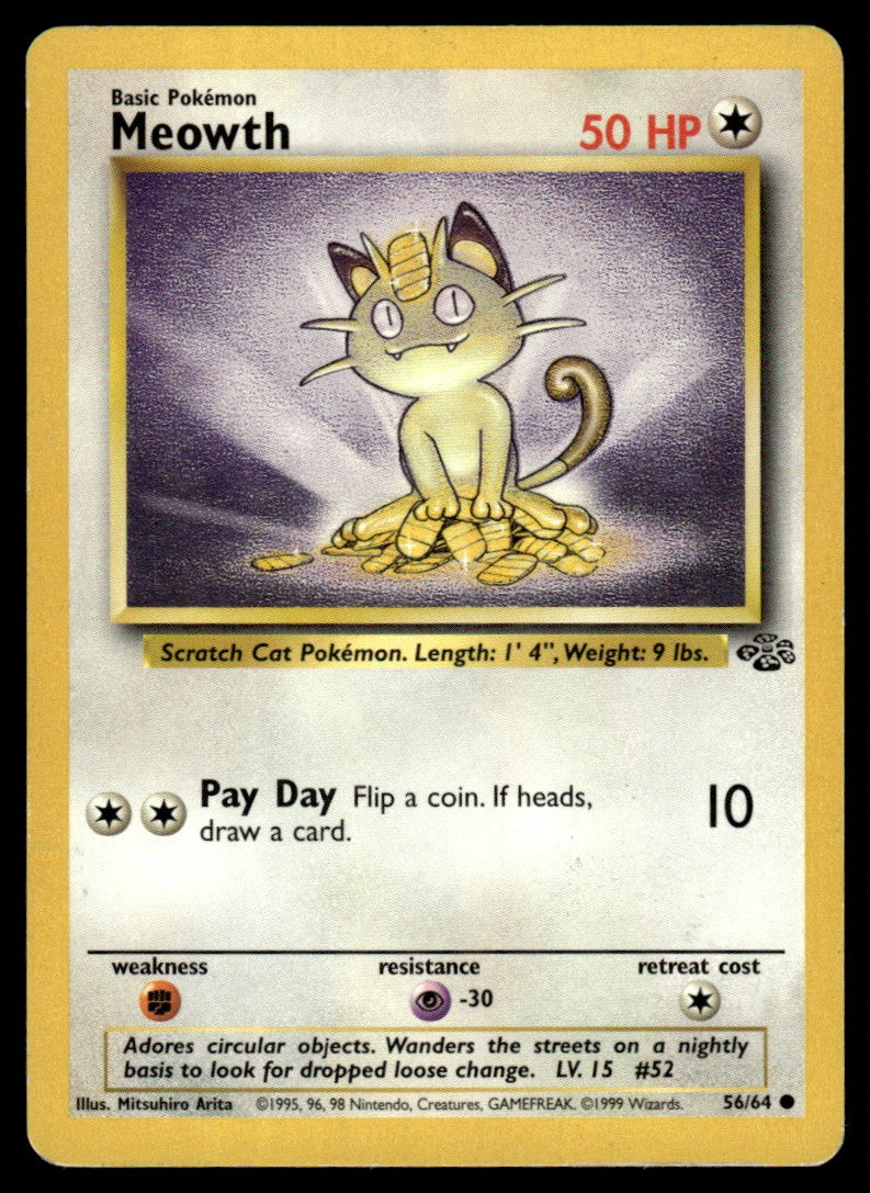 LP Meowth 56 No Holo - Jungle