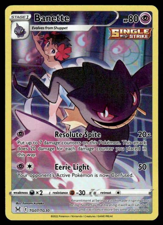 Banette TG07/TG30 - Lost Origin - Trainer Gallery - Sword & Shield