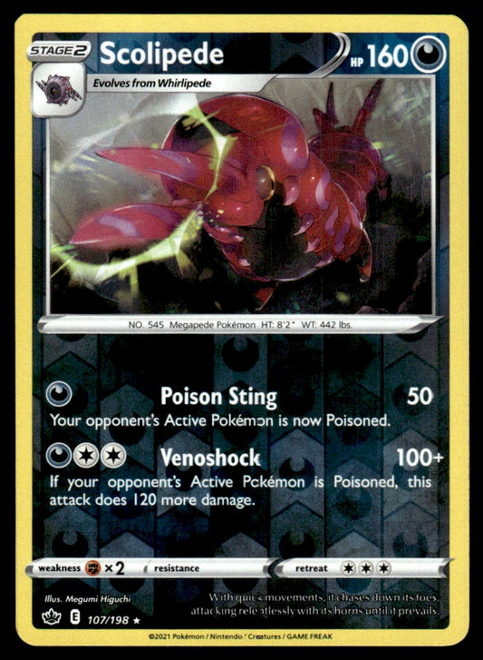 Scolipede 107/198 Reverse - Chilling Reign - Sword & Shield