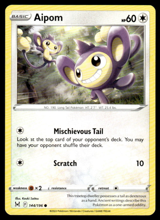 Aipom 144/196 Comun - Lost Origin - Sword & Shield