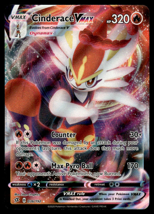 Cinderace VMAX 036/192 - Rebel Clash - Sword & Shield