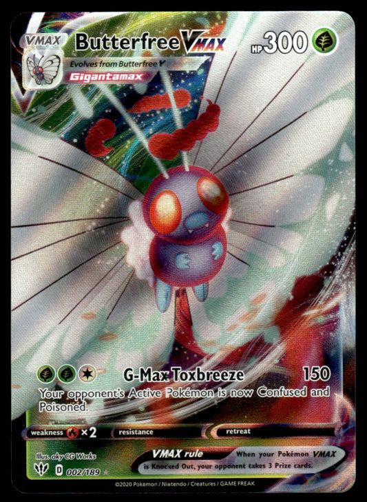 Butterfree VMAX 002/189 - Darkness Ablaze - Sword & Shield