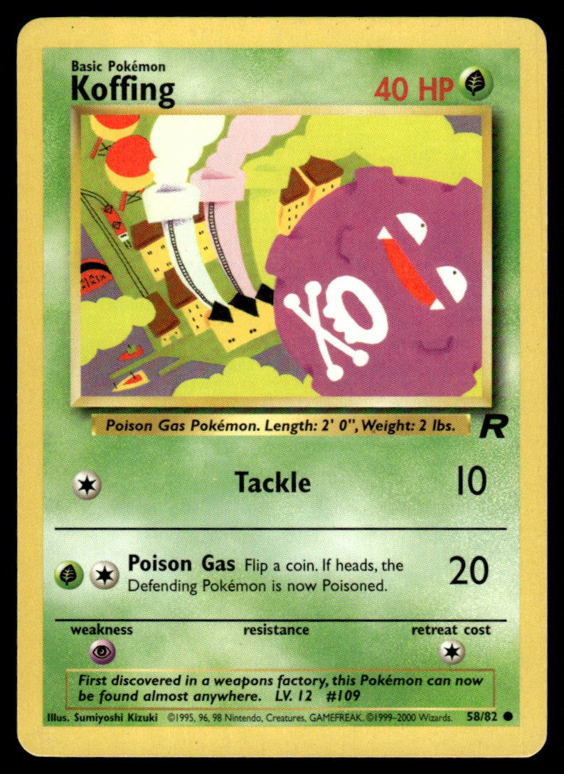 LP Koffing 58 No Holo - Team Rocket