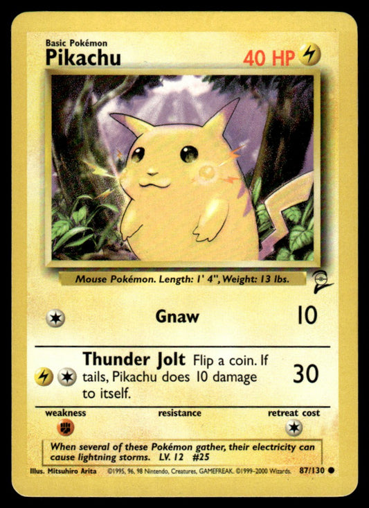 LP Pikachu 87 No Holo - Base Set 2
