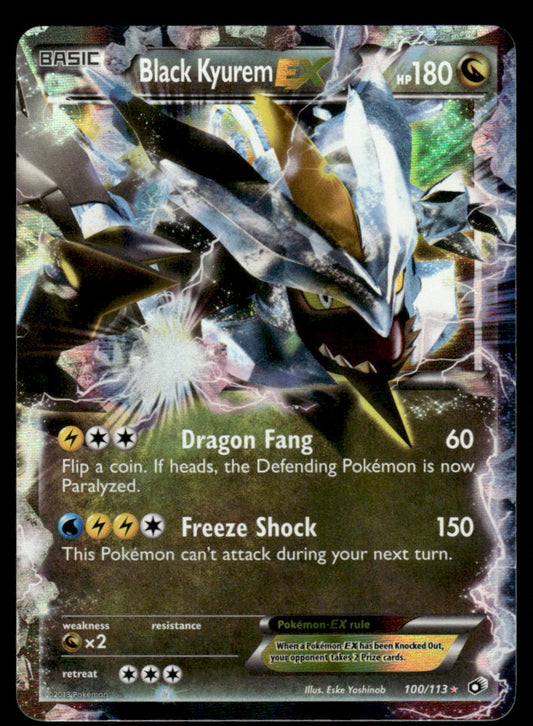 NM Black Kyurem-EX 100 - Legendary Treasures