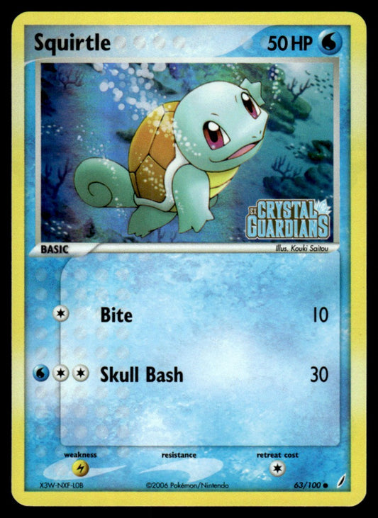 NM - Squirtle 63 - Reverse - Crystal Guardians