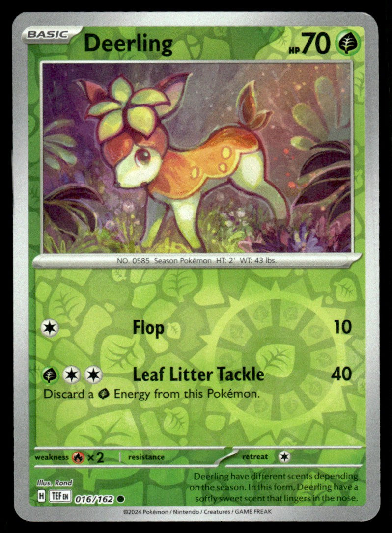 Deerling 016/162 Reverse - Temporal Forces - Scarlet & Violet