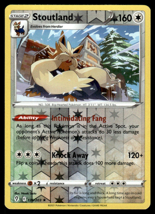 Stoutland 135/203 Reverse - Evolving Skies - Sword & Shield