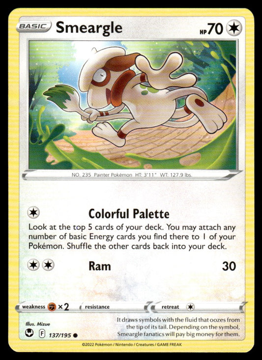 Smeargle 137/195 Comun - Silver Tempest - Sword & Shield