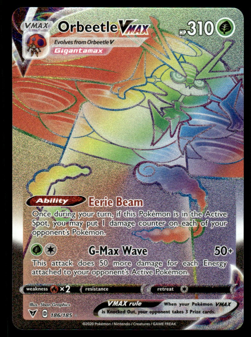 Orbeetle VMAX 186/185 - Vivid Voltage - Sword & Shield