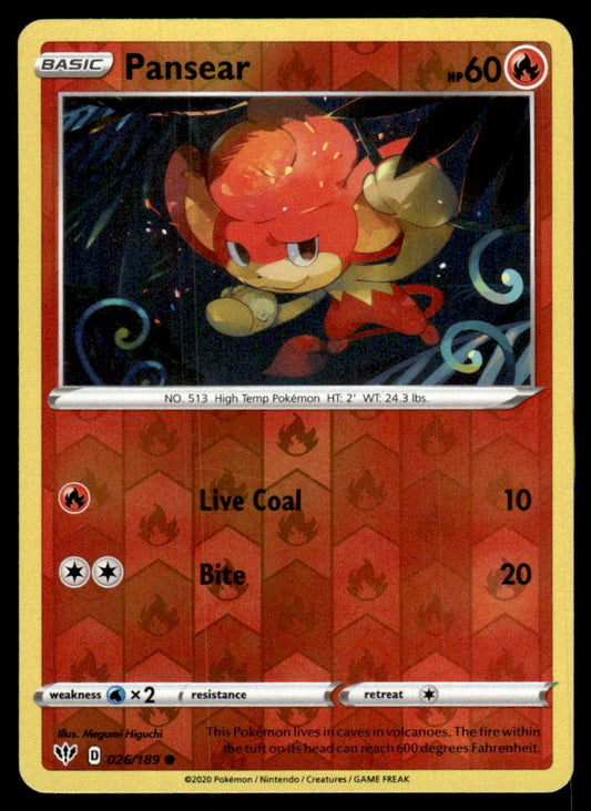 Pansear 026/189 Reverse - Darkness Ablaze - Sword & Shield