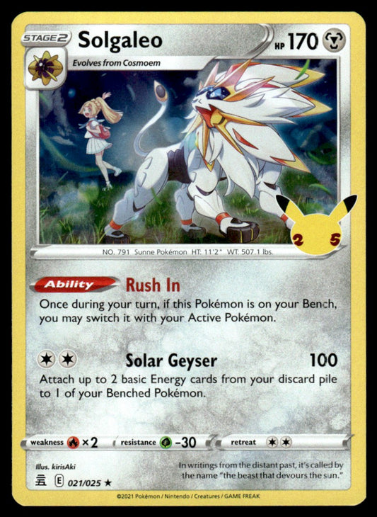 Solgaleo 021/025 Holo - Celebrations - Sword & Shield