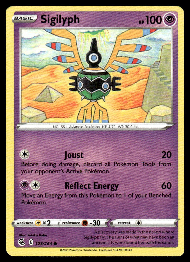 Sigilyph 123/264 Comun - Fusion Strike - Sword & Shield