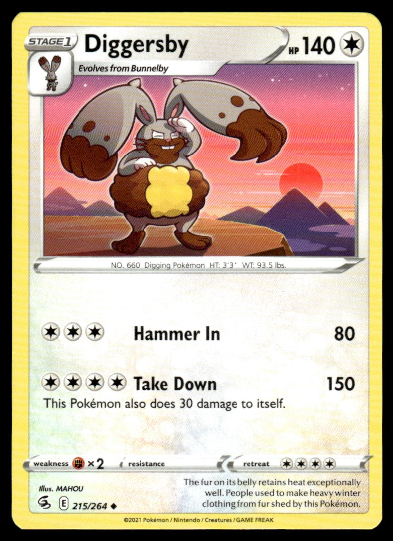 Diggersby 215/264 Uncomon - Fusion Strike - Sword & Shield