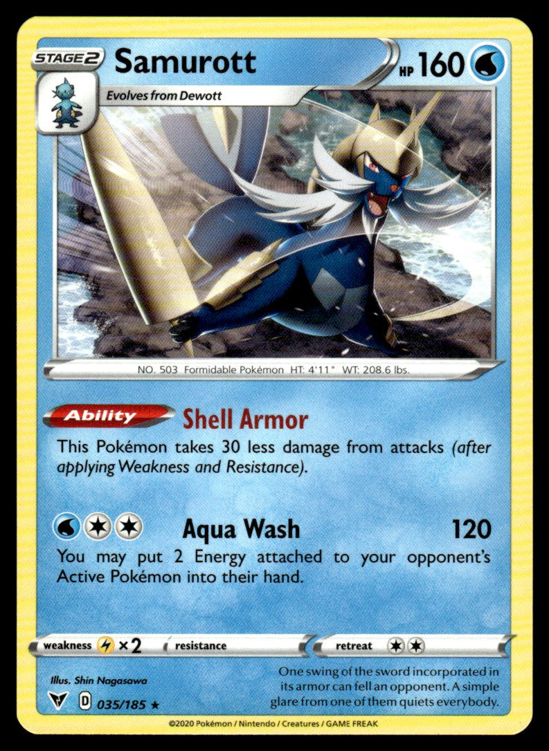 Samurott 035/185 Rare - Vivid Voltage - Sword & Shield