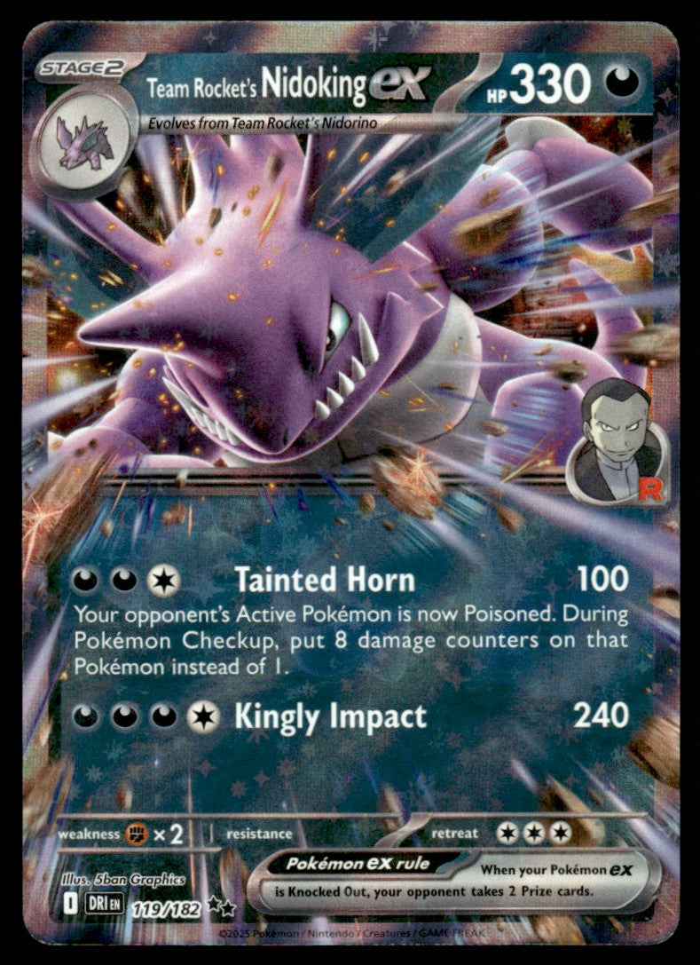 Team Rocket's Nidoking ex 119/182 - Destined Rivals - Scarlet & Violet