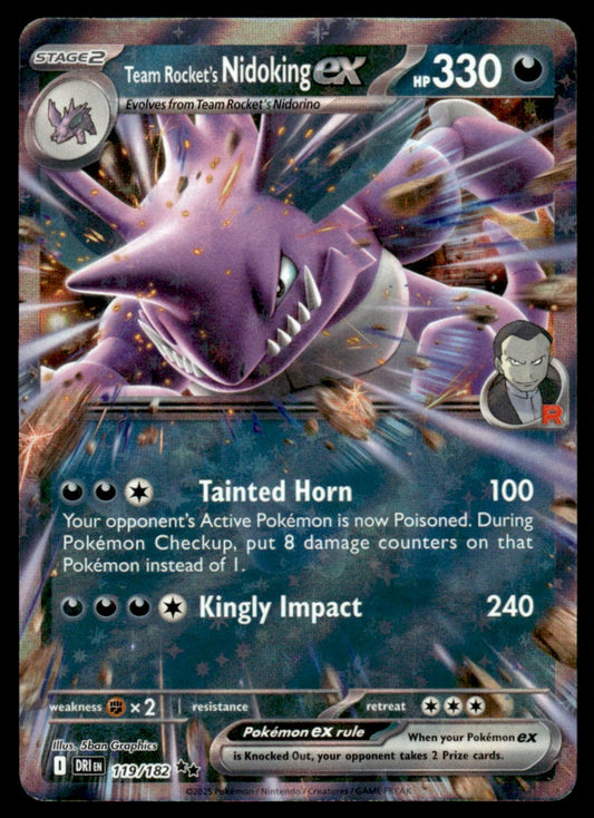 Team Rocket's Nidoking ex 119/182 - Destined Rivals - Scarlet & Violet