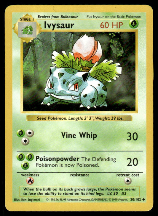 NM - Ivysaur 30 - Shadowless - Base Set