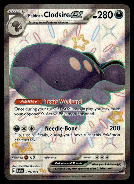 Paldean Clodsire ex 219/091 - Paldean Fates - Scarlet & Violet