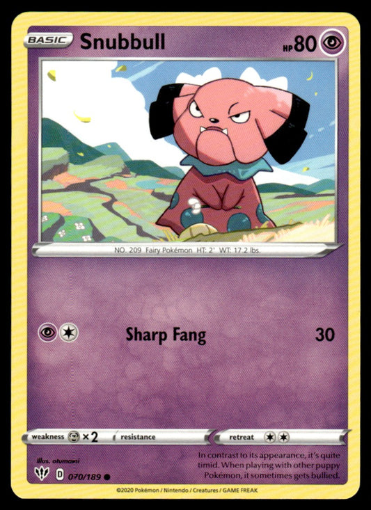 Snubbull 070/189 Comun - Darkness Ablaze - Sword & Shield