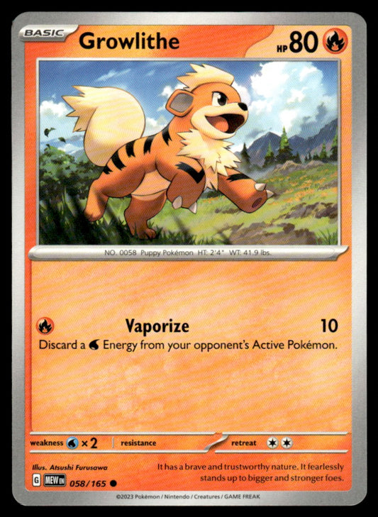 Growlithe 058/165 Comun - Scarlet & Violet - 151 - Scarlet & Violet