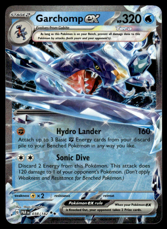 Garchomp ex 038/182 - Paradox Rift - Scarlet & Violet