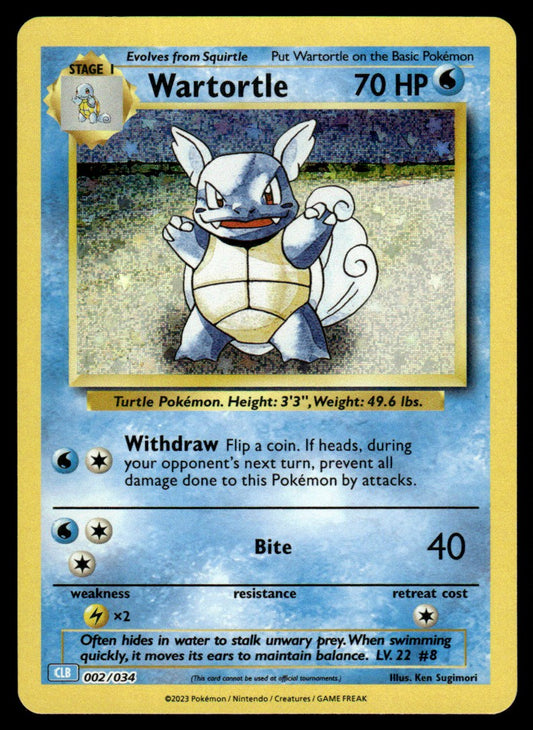 Wartortle 002/034 -Trading Card Game Classic