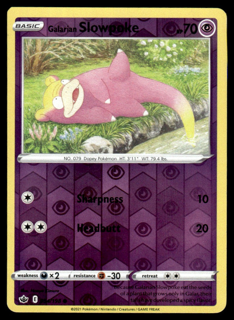 Galarian Slowpoke 054/198 Reverse - Chilling Reign - Sword & Shield