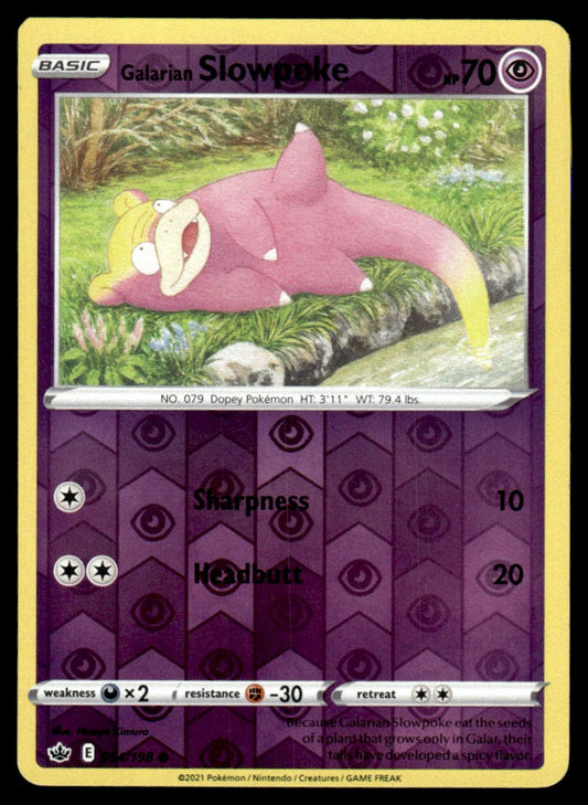 Galarian Slowpoke 054/198 Reverse - Chilling Reign - Sword & Shield