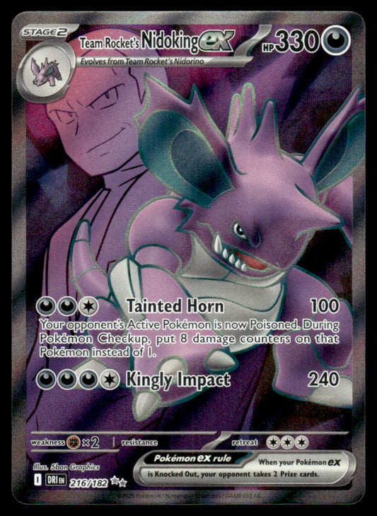 Team Rocket's Nidoking ex 216/182 - Destined Rivals - Scarlet & Violet