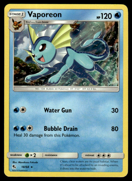 NM - Vaporeon 18 - Holo - Hidden Fates