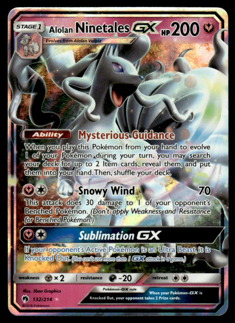 NM Alolan Ninetales-GX 132 - Lost Thunder