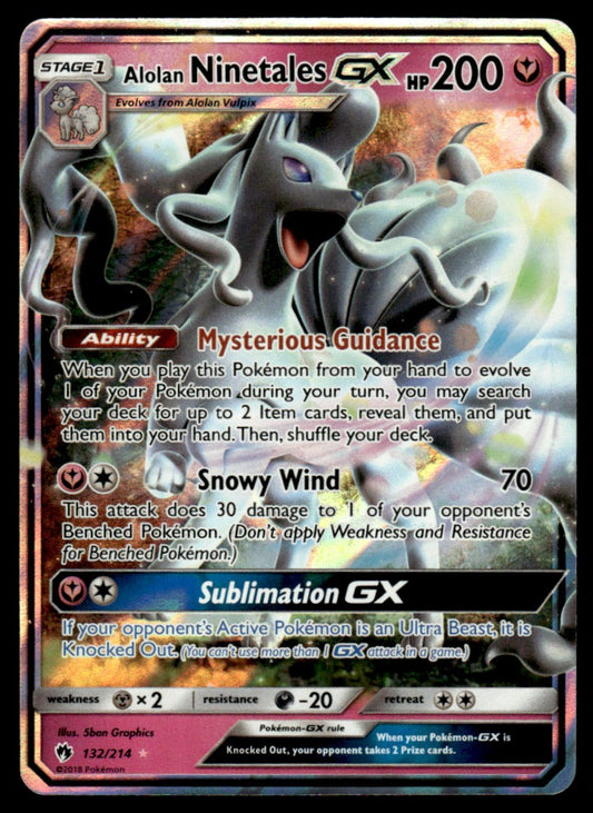 NM Alolan Ninetales-GX 132 - Lost Thunder
