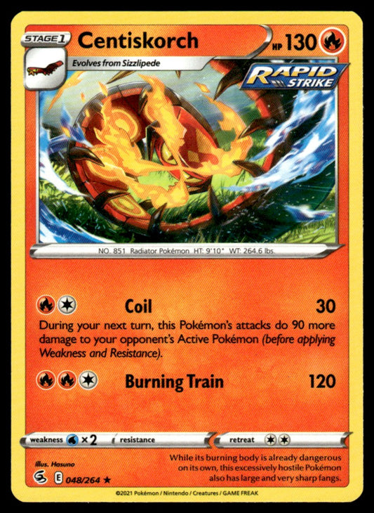 Centiskorch 048/264 Rare - Fusion Strike - Sword & Shield