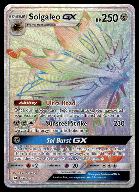 NM Solgaleo-GX 155 - SM Base Set