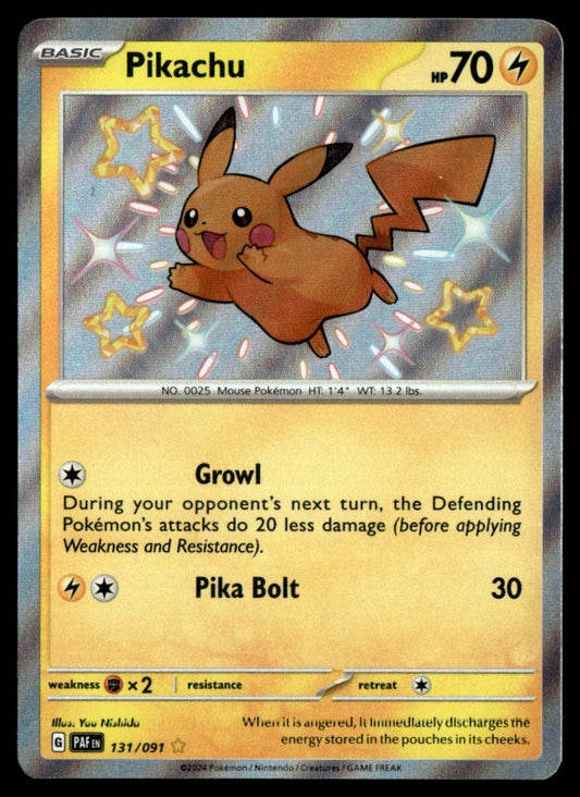 Pikachu 131/091 - Paldean Fates - Scarlet & Violet