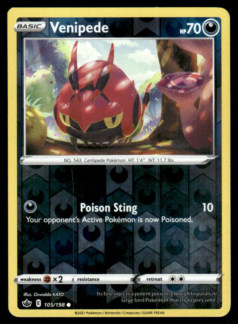 Venipede 105/198 Reverse - Chilling Reign - Sword & Shield