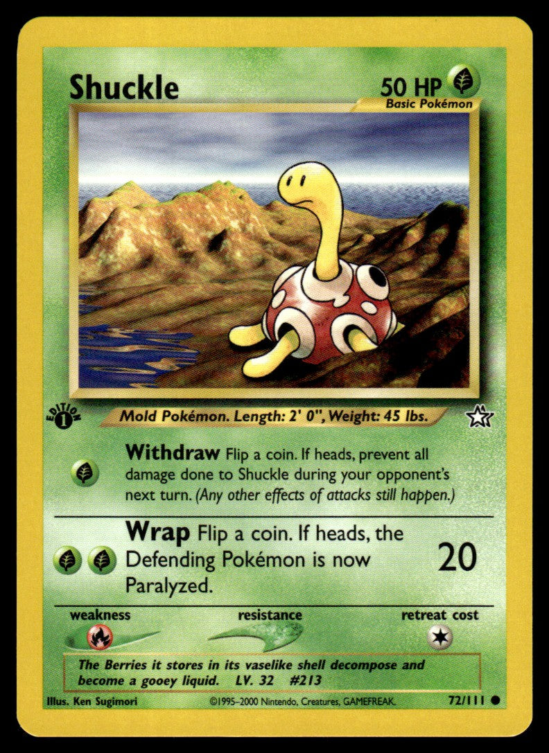 LP Shuckle 1st Edition 72 No Holo - Neo Genesis