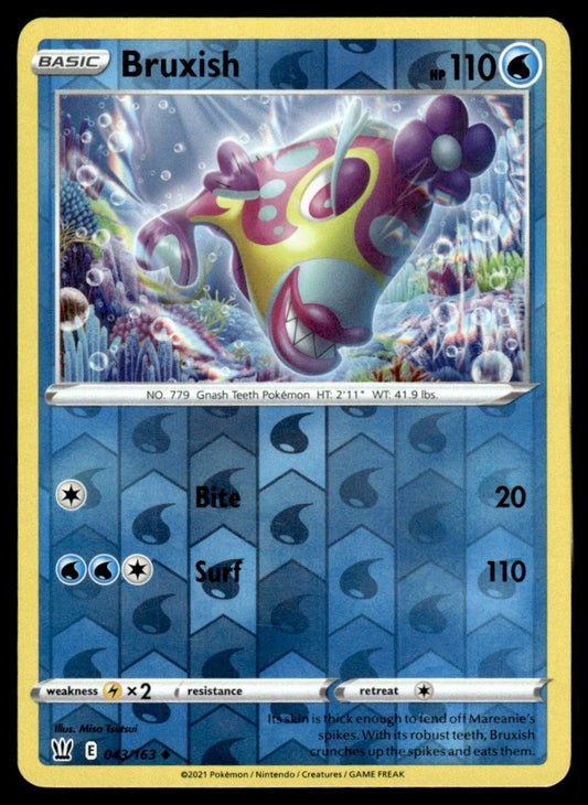 Bruxish 043/163 Reverse - Battle Styles - Sword & Shield