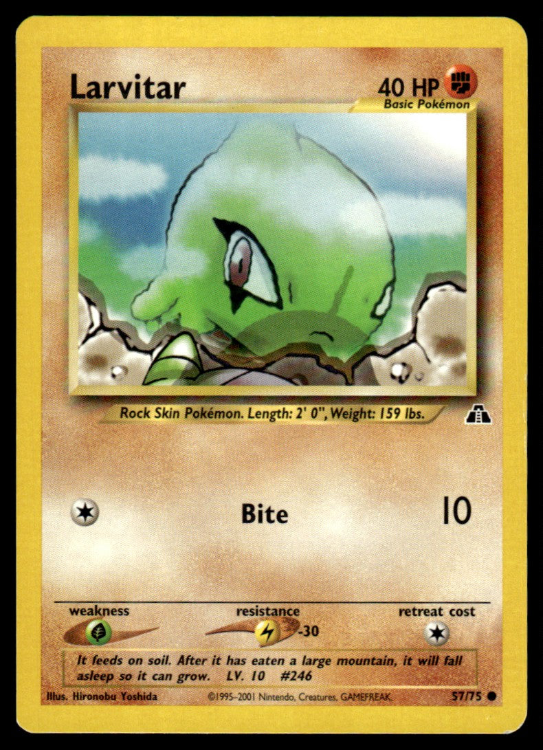LP Larvitar 57 No Holo - Neo Discovery