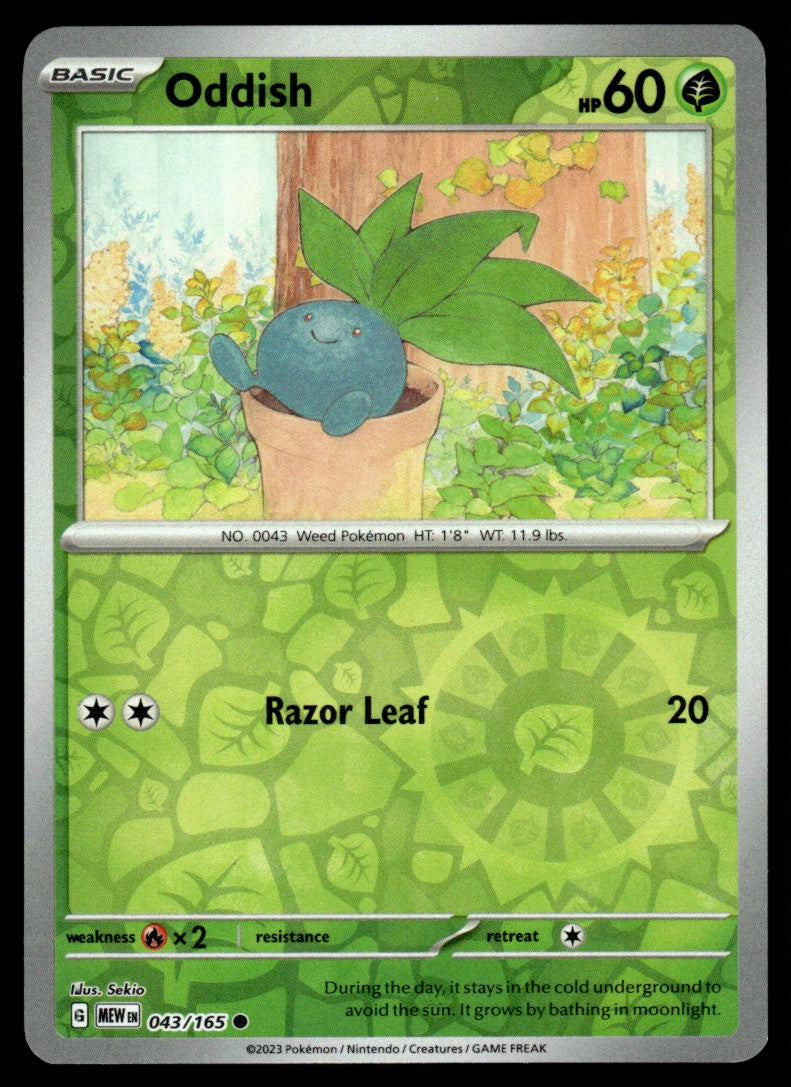 Oddish 043/165 Reverse - Scarlet & Violet - 151 - Scarlet & Violet