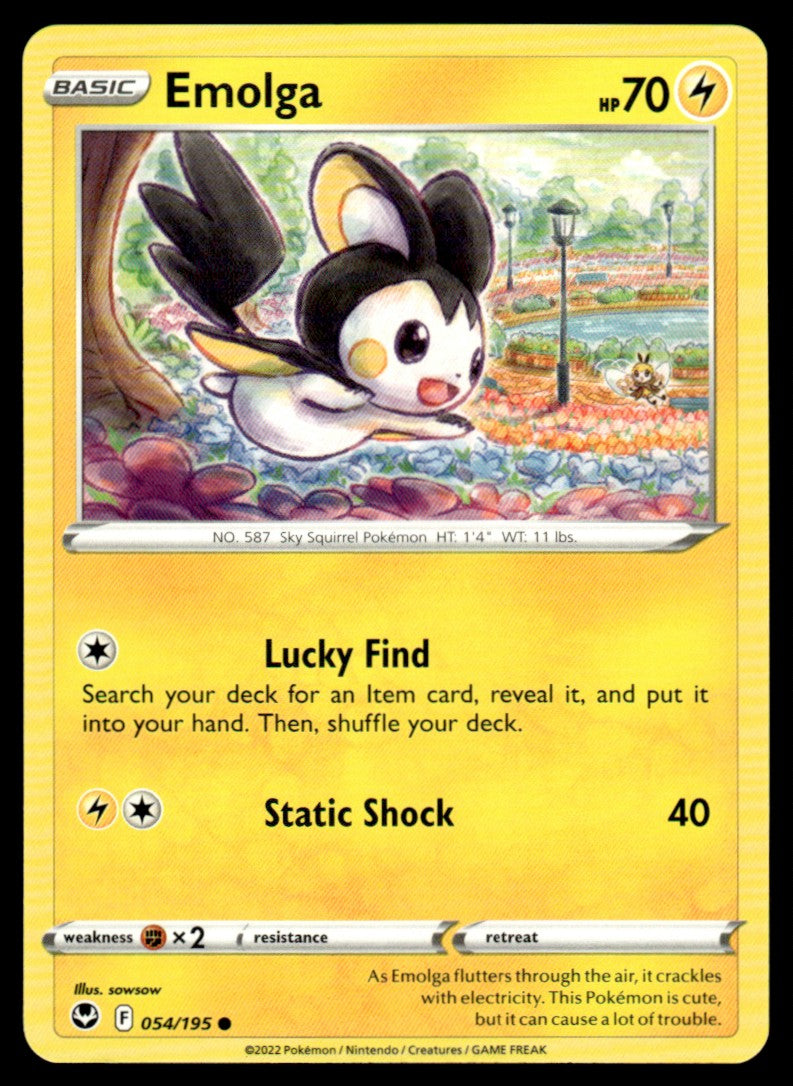 Emolga 054/195 Comun - Silver Tempest - Sword & Shield