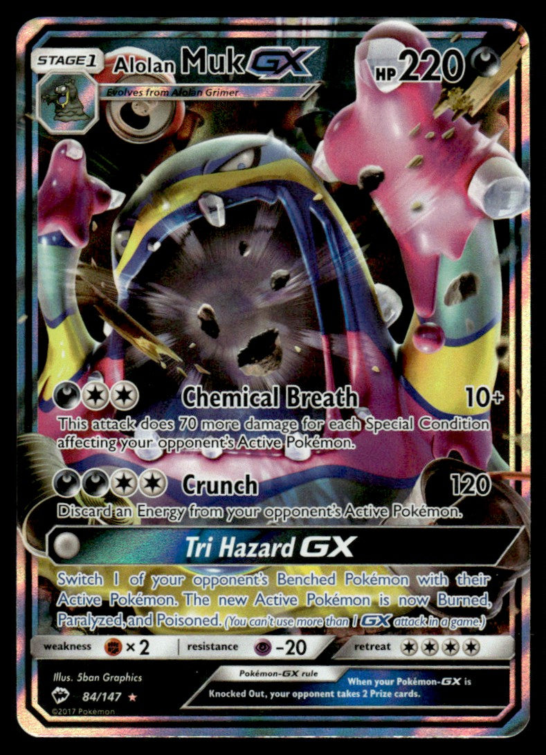 Alolan Muk GX - NM - 84 - Brilliant Stars