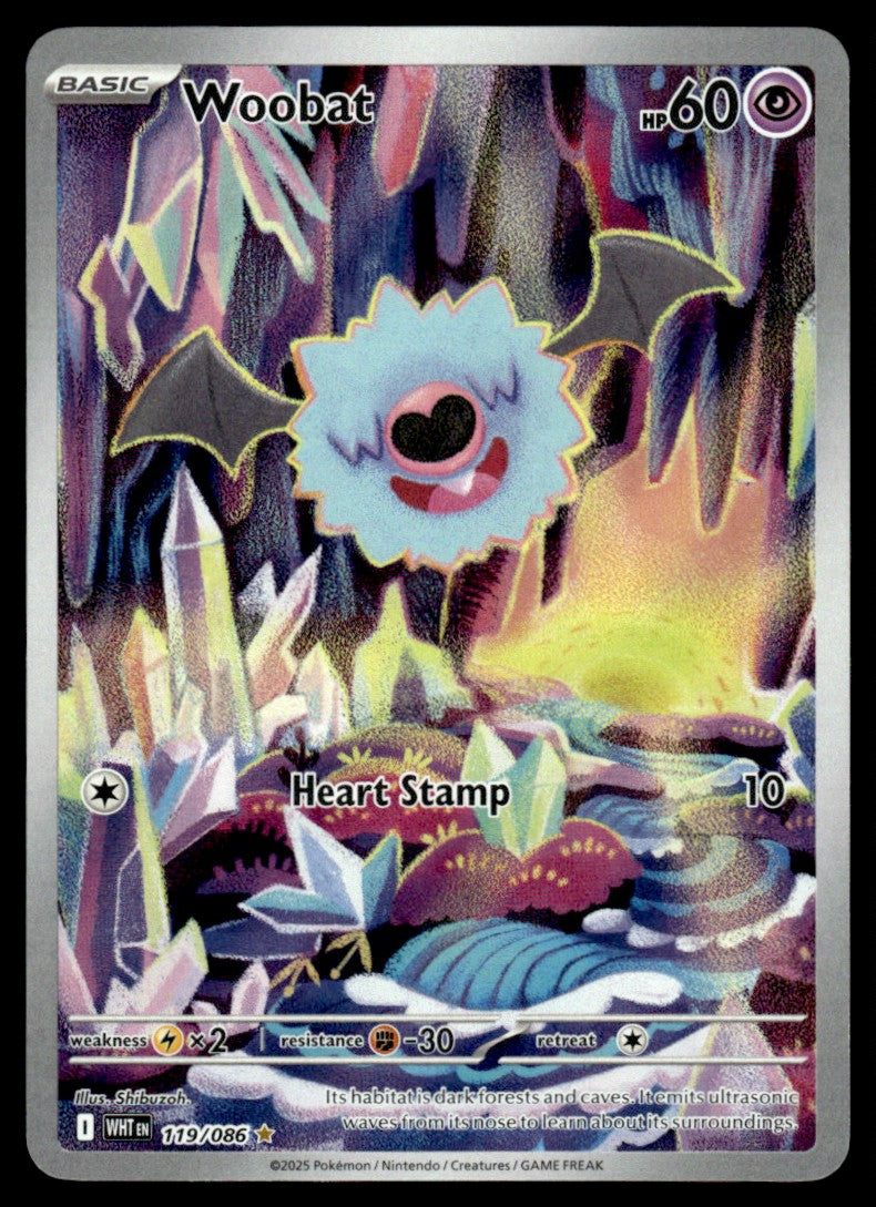 Woobat 119/086 - White Flare - Scarlet & Violet