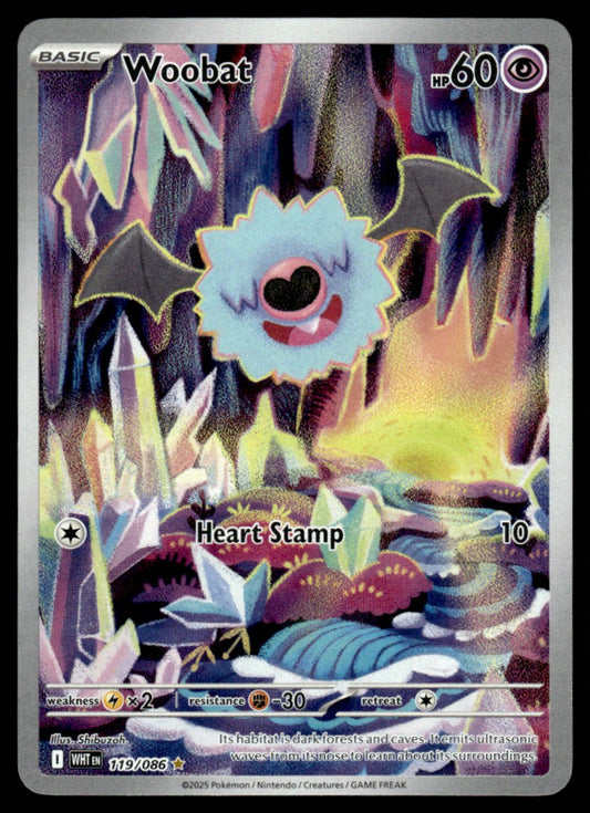 Woobat 119/086 - White Flare - Scarlet & Violet