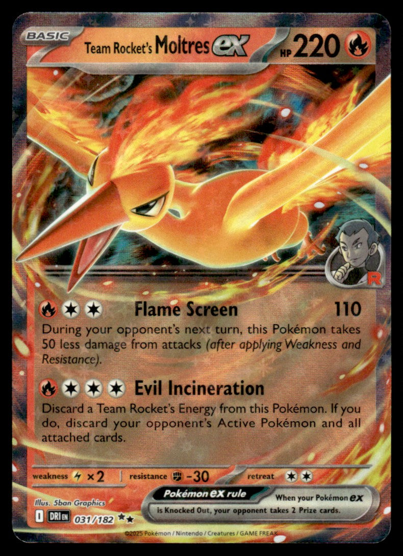 Team Rocket's Moltres ex 031/182 - Destined Rivals - Scarlet & Violet